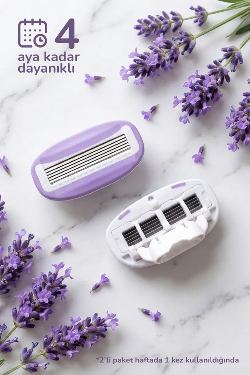 2’li Paket Luna 5 Bıçaklı Bikini Bölgesi 4 Yedek Tıraş Bıçağı Başlığı