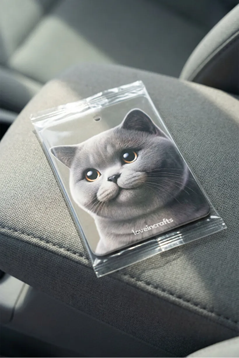 10'lu Paket Oto Araç Kokusu British Shorthair - Vanilya Kokulu